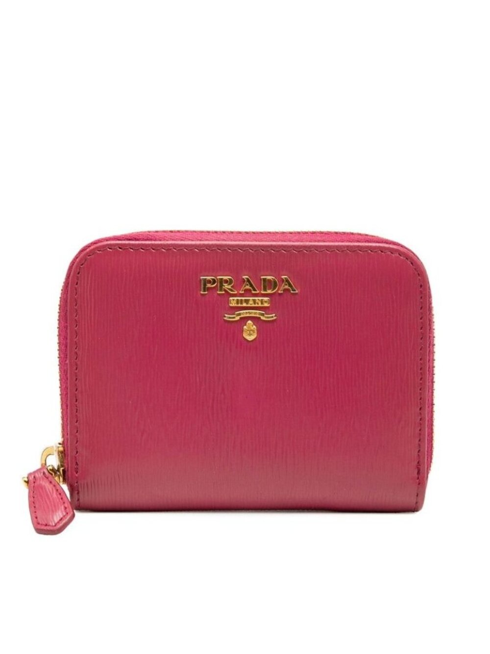 Prada Card Case Coin Purse Pink Leather